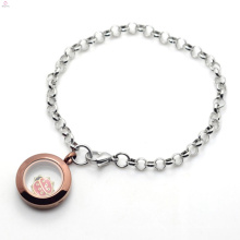 Muchachos de la pulsera del acero inoxidable de la alta calidad, pulsera del locket de la foto, pulsera al por mayor de la joyería de Brighton